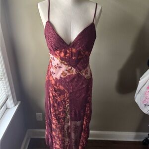 Free People Evangeline Midi Dress (Sz:M)